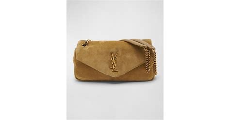 ysl taupe suede bag|ysl calypso bag.